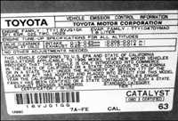  Система снижения токсичности Toyota Corolla