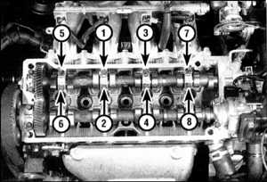  Распредвалы и толкатели (двигатели 1,6 и 1,8   л) Toyota Corolla